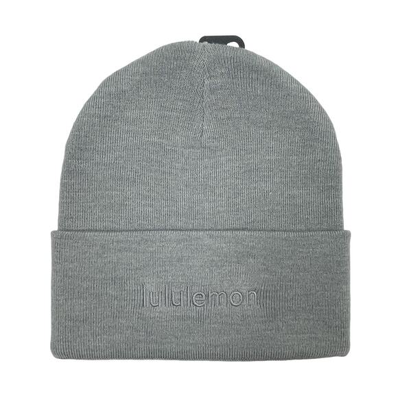 Lululemon Warm Revelation Beanie One Size New $48 Heather Gull Grey Winter Hat - Picture 1 of 8